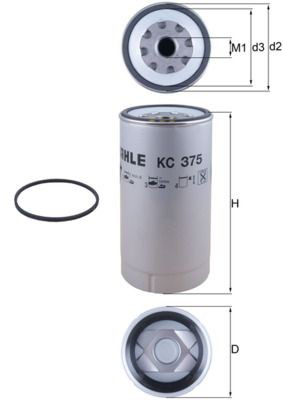 Compre KC375D Mahle Original Filtro de combustível